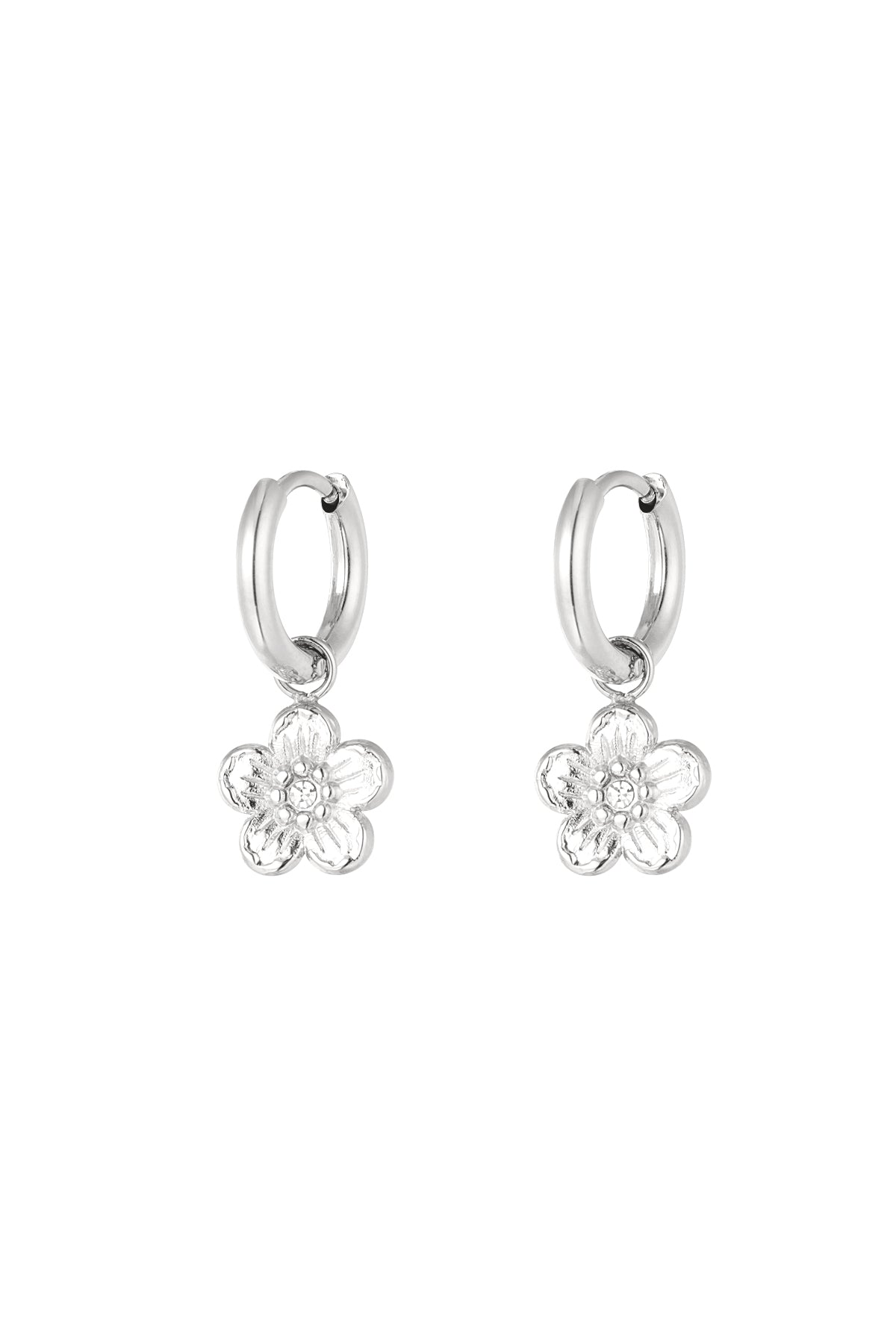 Stylish Rhinestone Drop Earrings - Silver & Gold