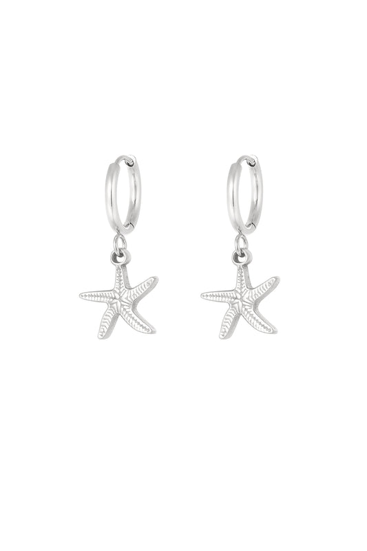 Stylish Drop Earrings in Silver & Gold