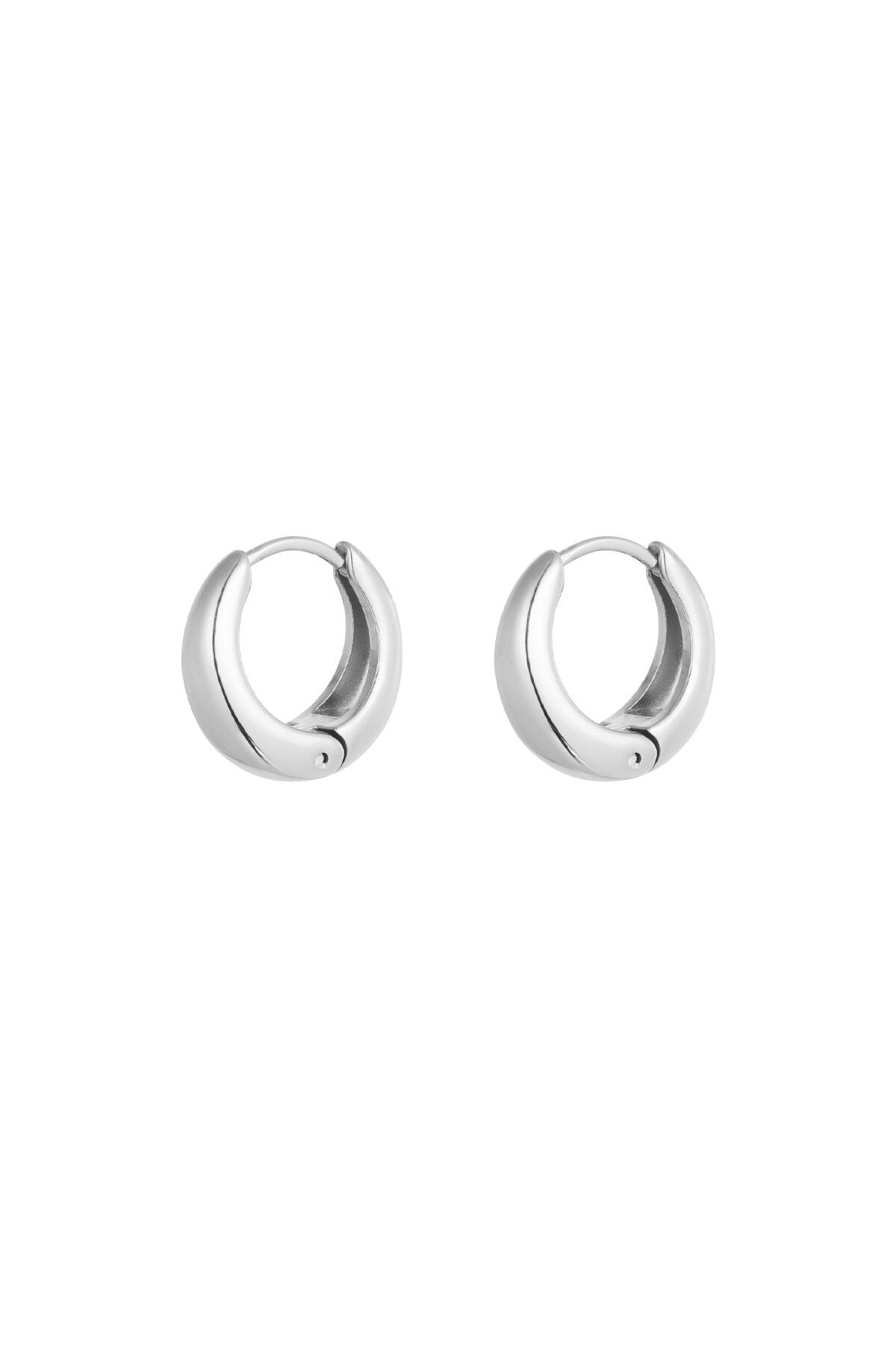 Stylish Basic Hoop Earrings in Silver & Gold