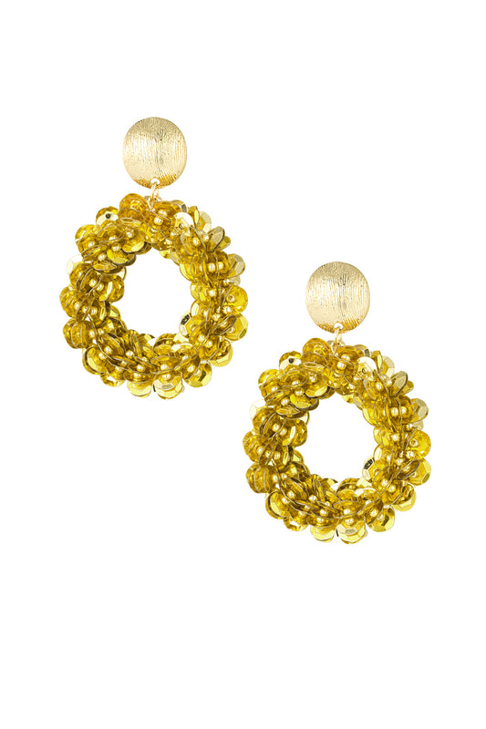 Luxurious Irregular Shape Drop Earrings - Multicolor Options