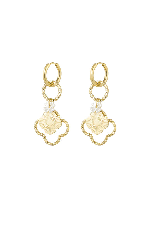 Elegant Drop Earrings in Silver & Gold