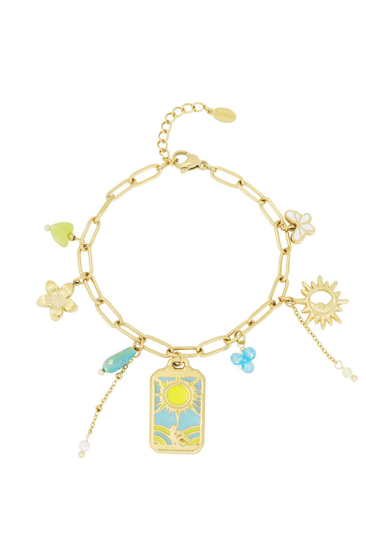 Elegant Gold Color Charm Bracelet for Women