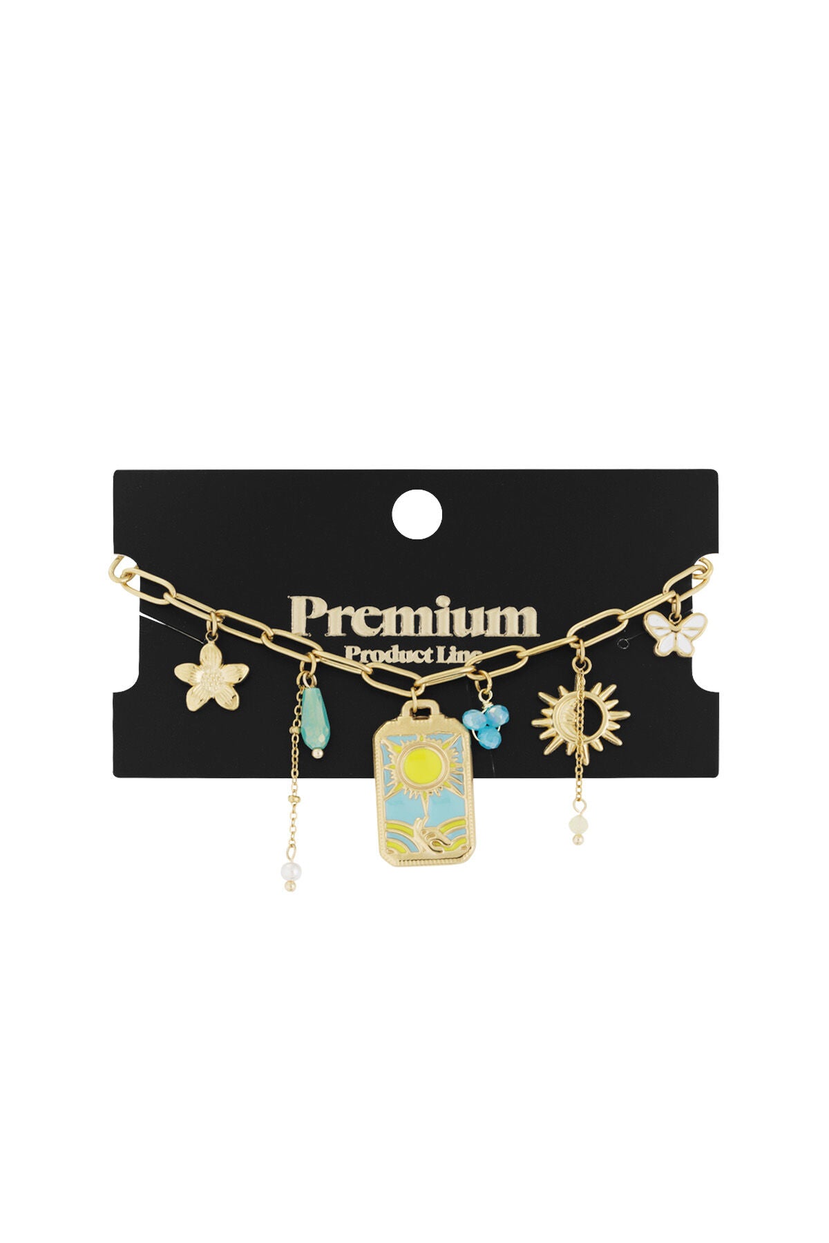 Elegant Gold Color Charm Bracelet for Women