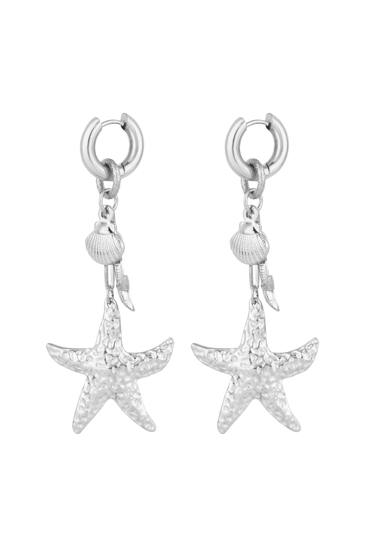 Stylish Statement Drop Earrings in Silver & Gold