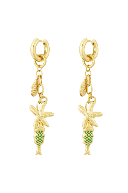 Elegant Statement Drop Earrings in Silver & Gold