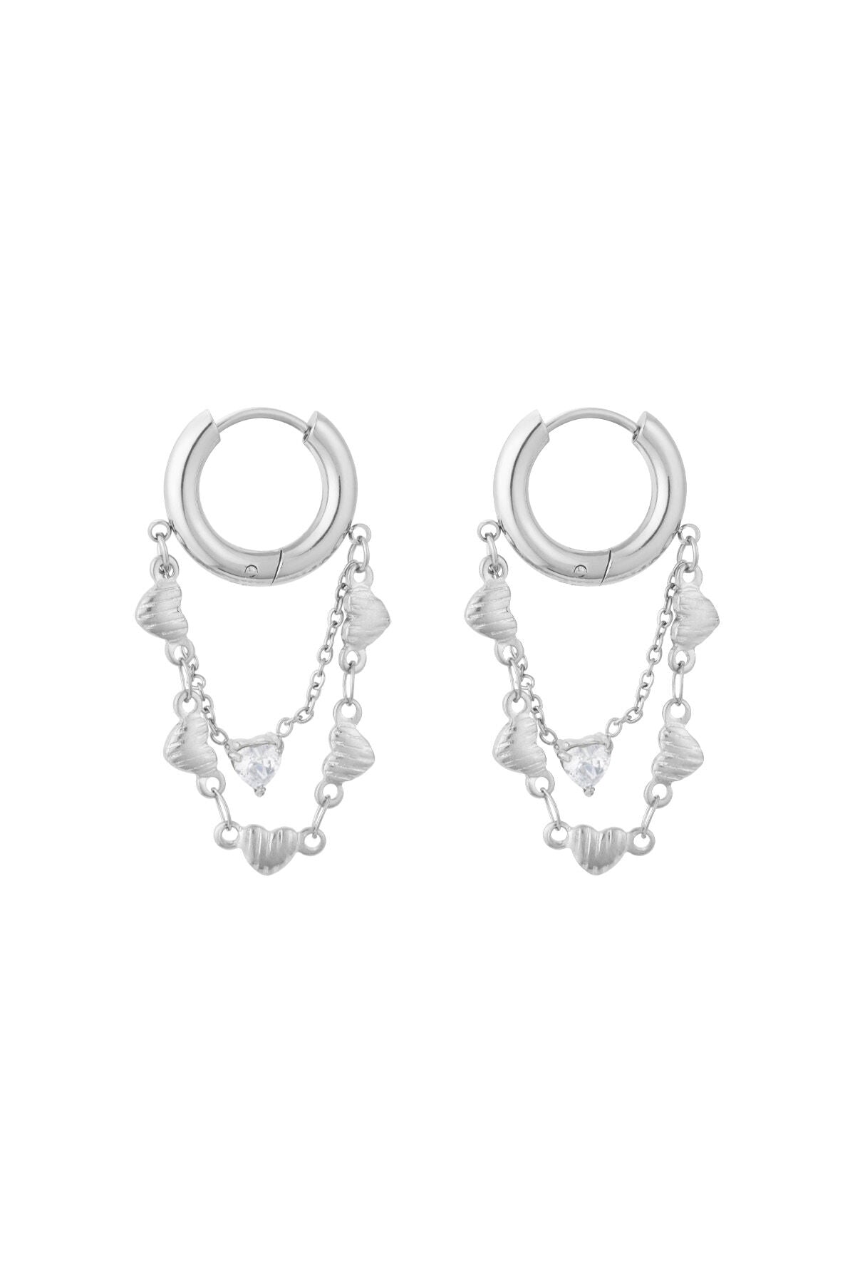 Elegant Drop Earrings in Silver & Gold