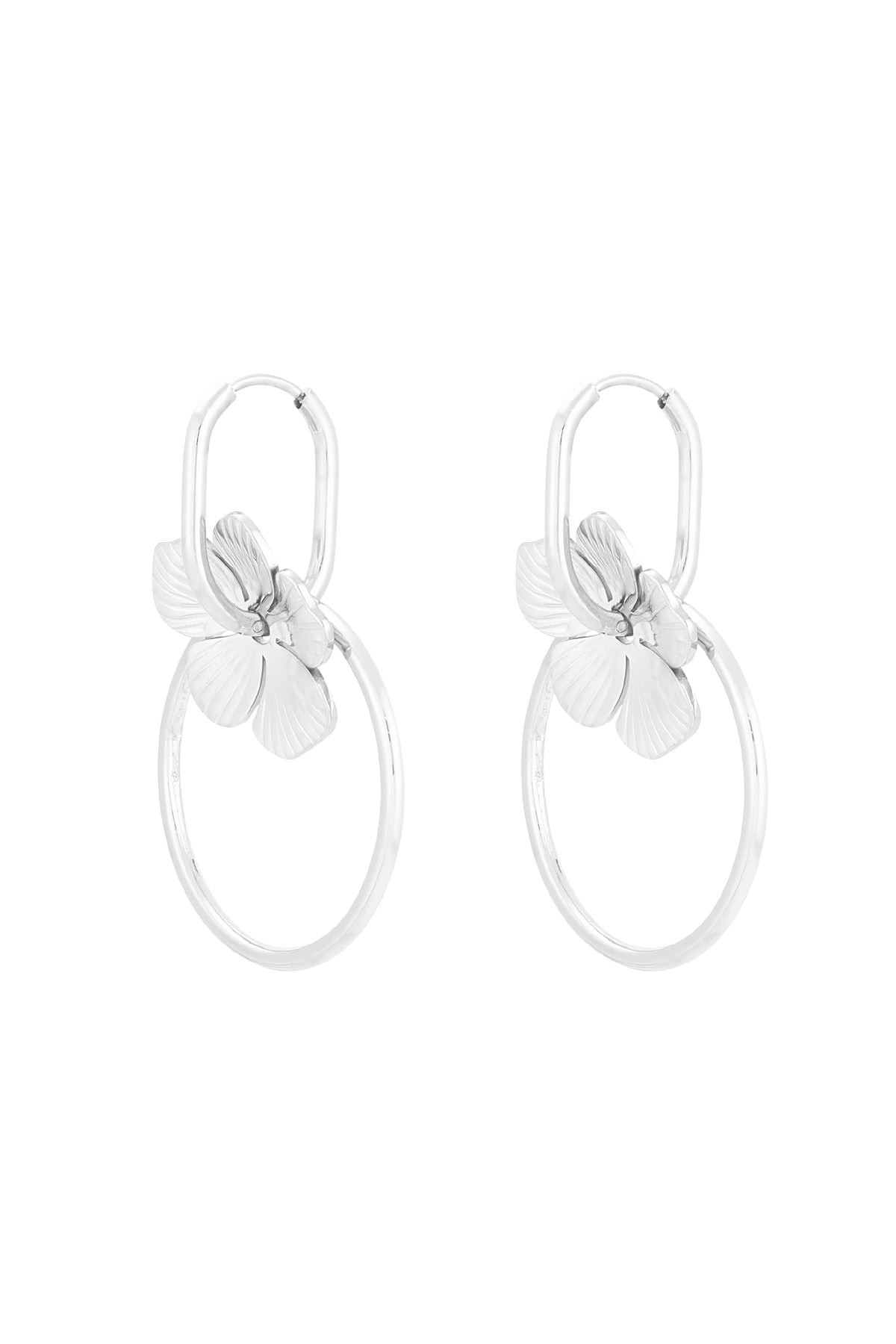 Elegant Statement Drop Earrings in Silver and Gold
