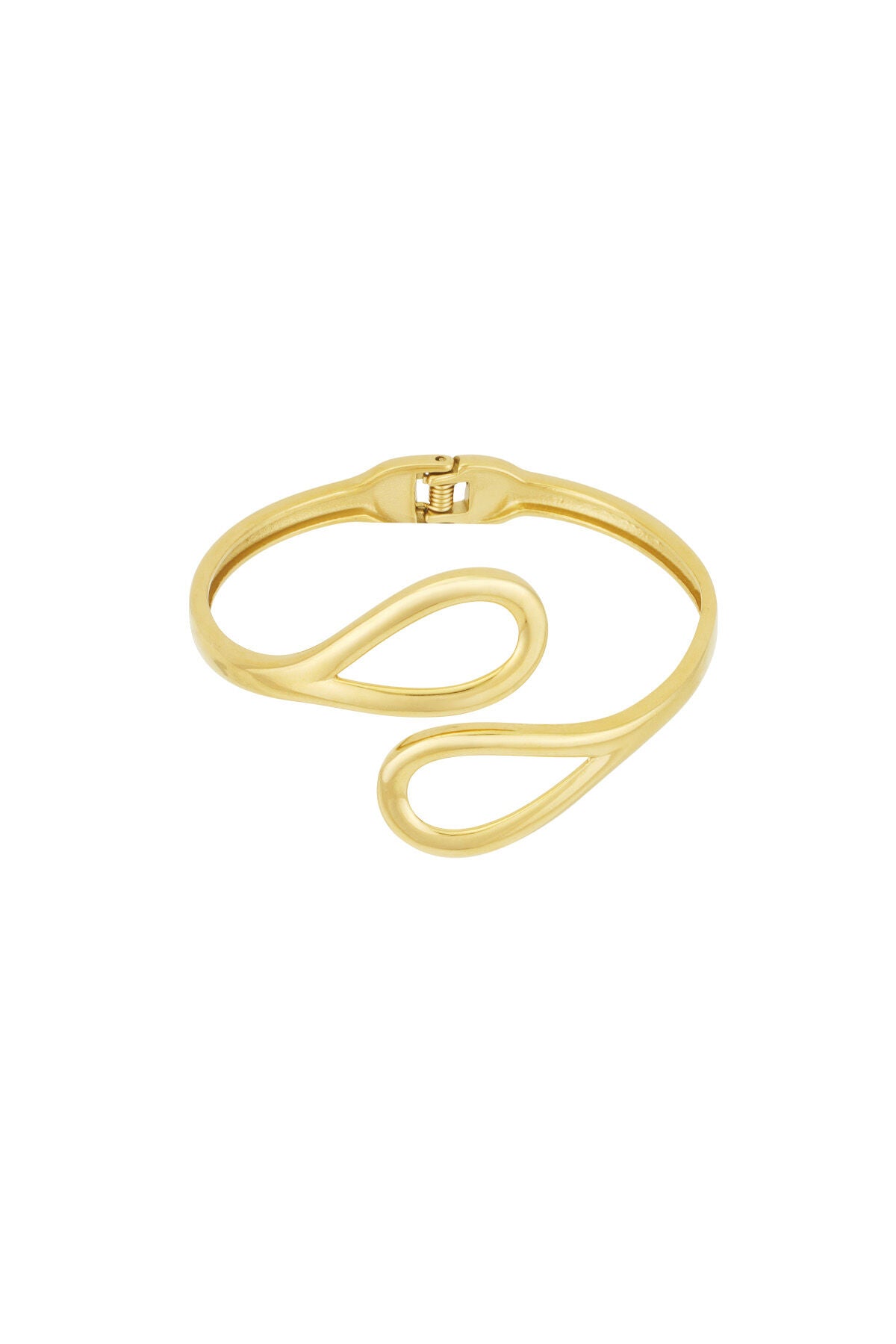 Elegant Stainless Steel Cuff Bracelet - Silver & Gold