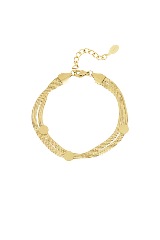 Elegant Stainless Steel Charm Bracelets in Silver & Gold