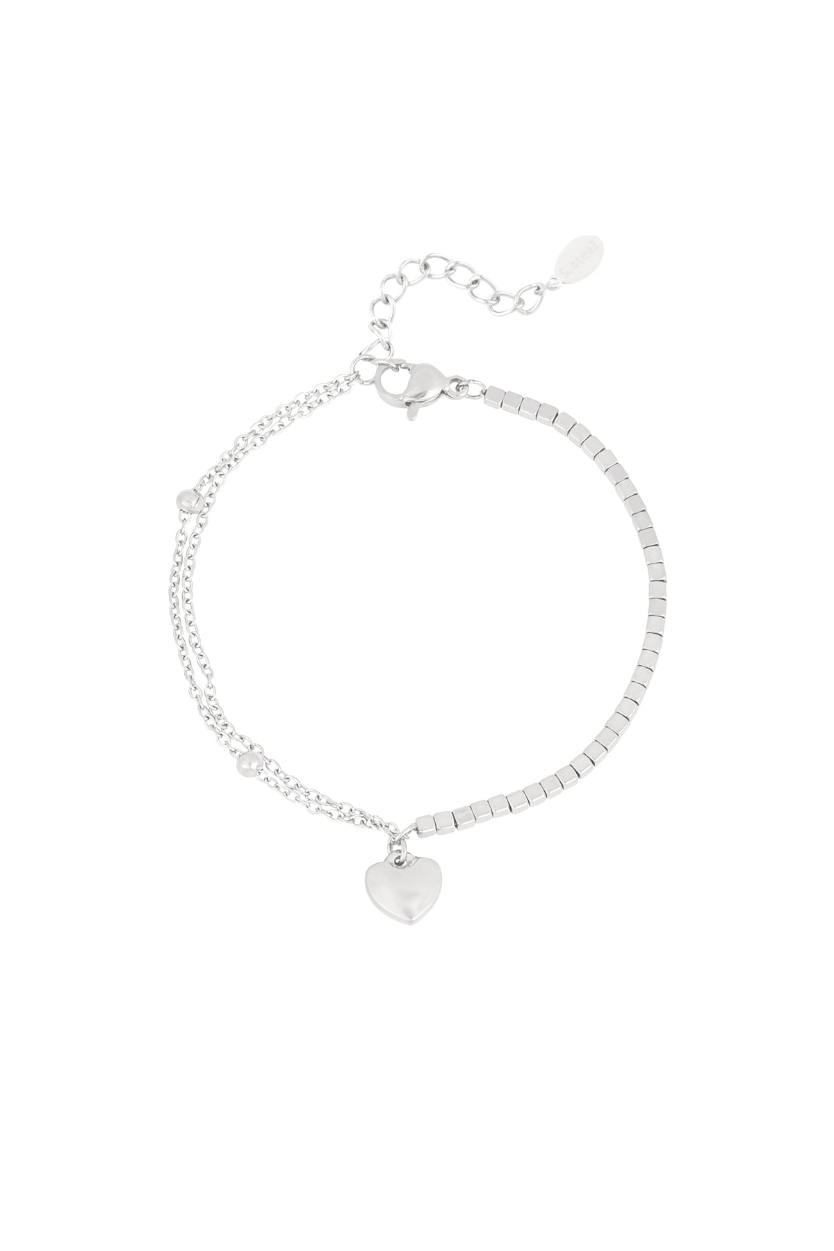 Elegant Stainless Steel Charm Bracelets in Silver & Gold
