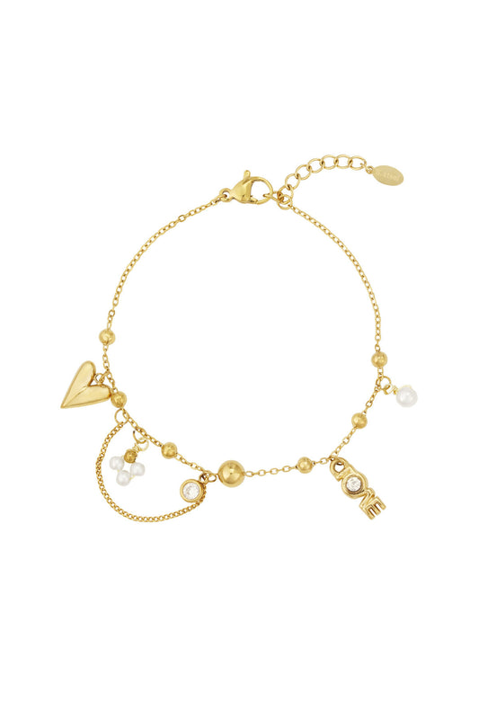 Elegant Charm Bracelets in Silver & Gold