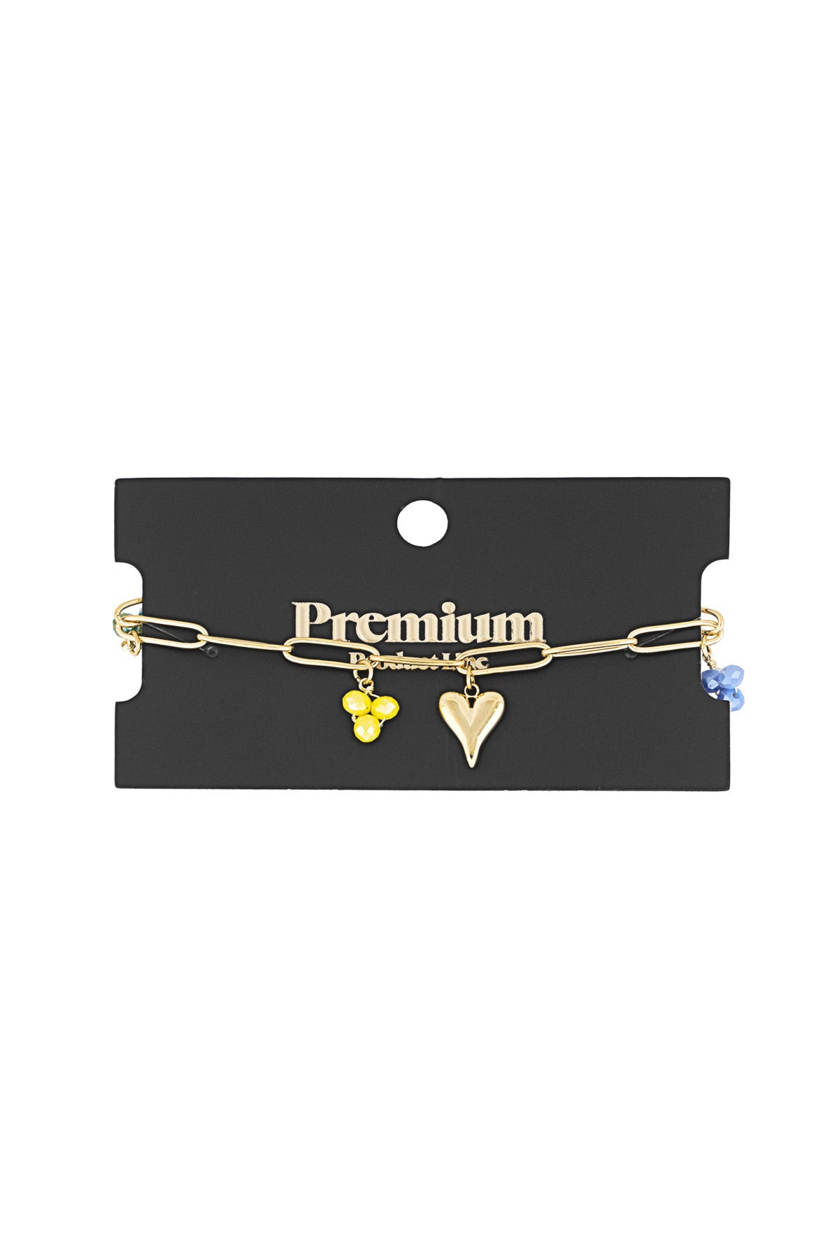 Elegant Gold-Toned Statement Charm Bracelet