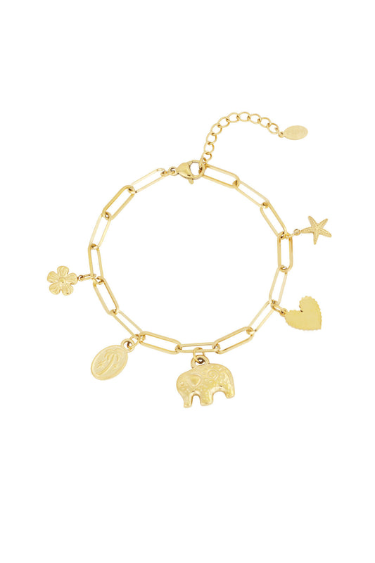 Elegant Gold Charm Bracelet for Everyday Glam