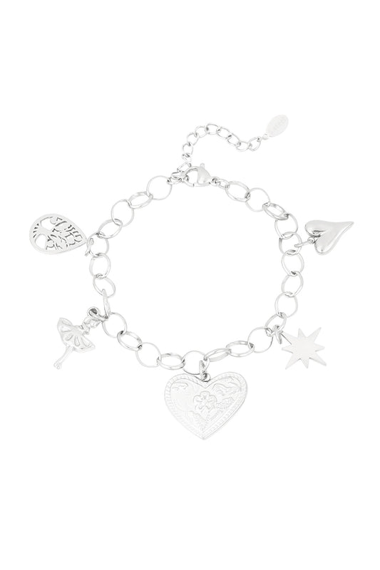 Elegant Charm Bracelets in Silver & Gold