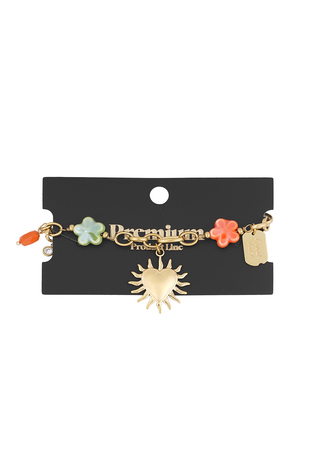 Elegant Gold Color Statement Charm Bracelet