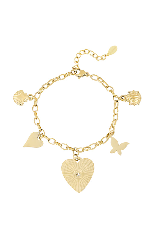 Elegant Charm Bracelets in Silver & Gold