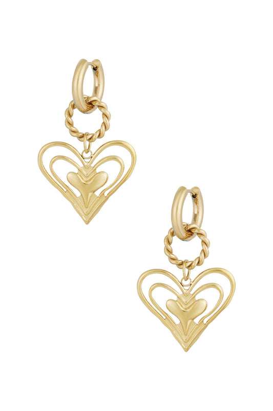Elegant Statement Drop Earrings in Silver & Gold