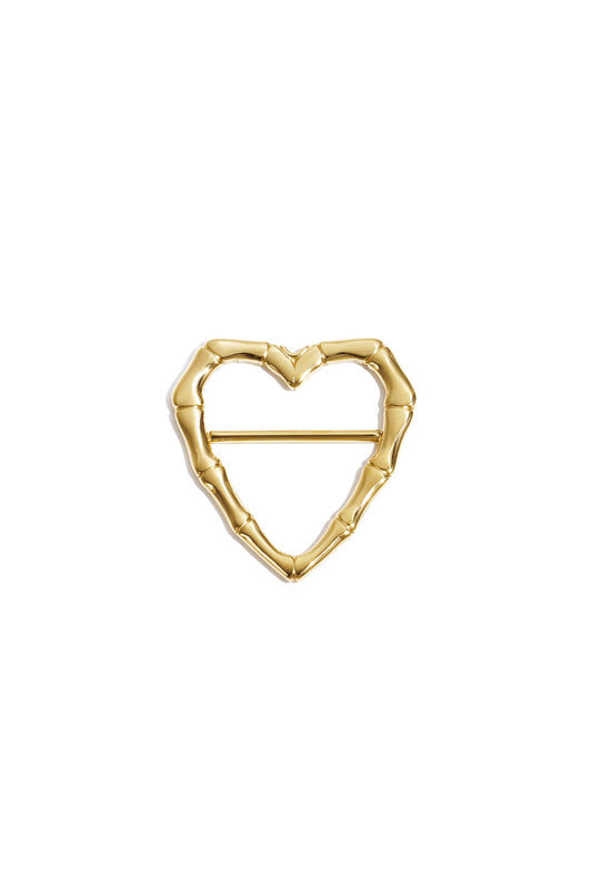 Elegant Gold Heart Silk Scarf Clip for All Occasions