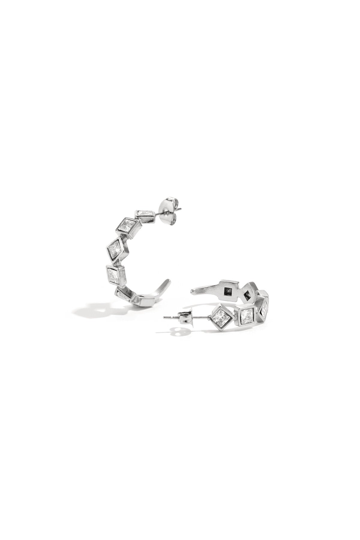 Elegant Rhinestone Hoop Earrings for Everyday Glam