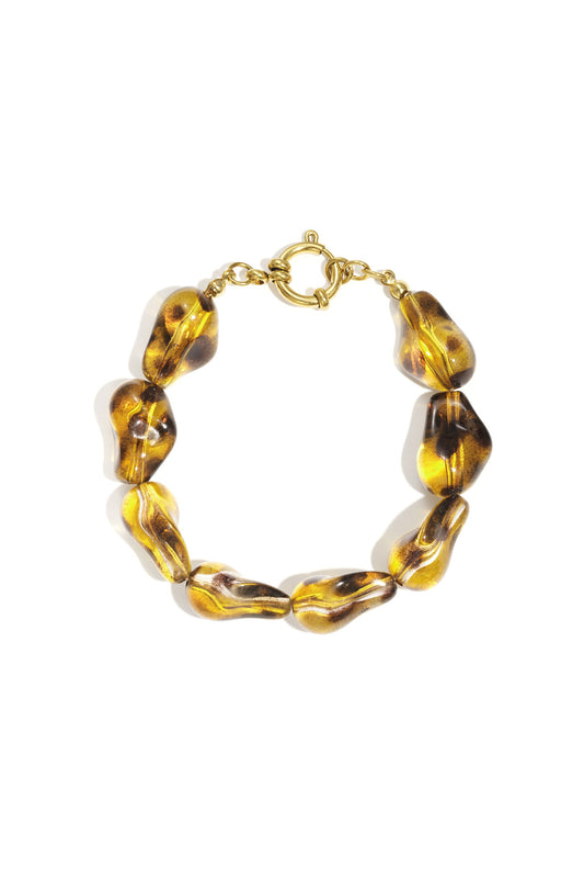Elegant Brown Beaded Bracelet for Women - Classic Retro Style