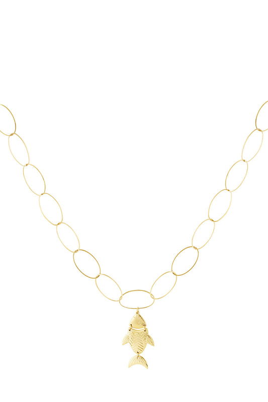 Elegant 14K Gold Plated Oceanic Pendant Necklace