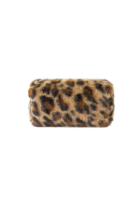 Stylish Khaki Leopard Print Makeup Bag for Women