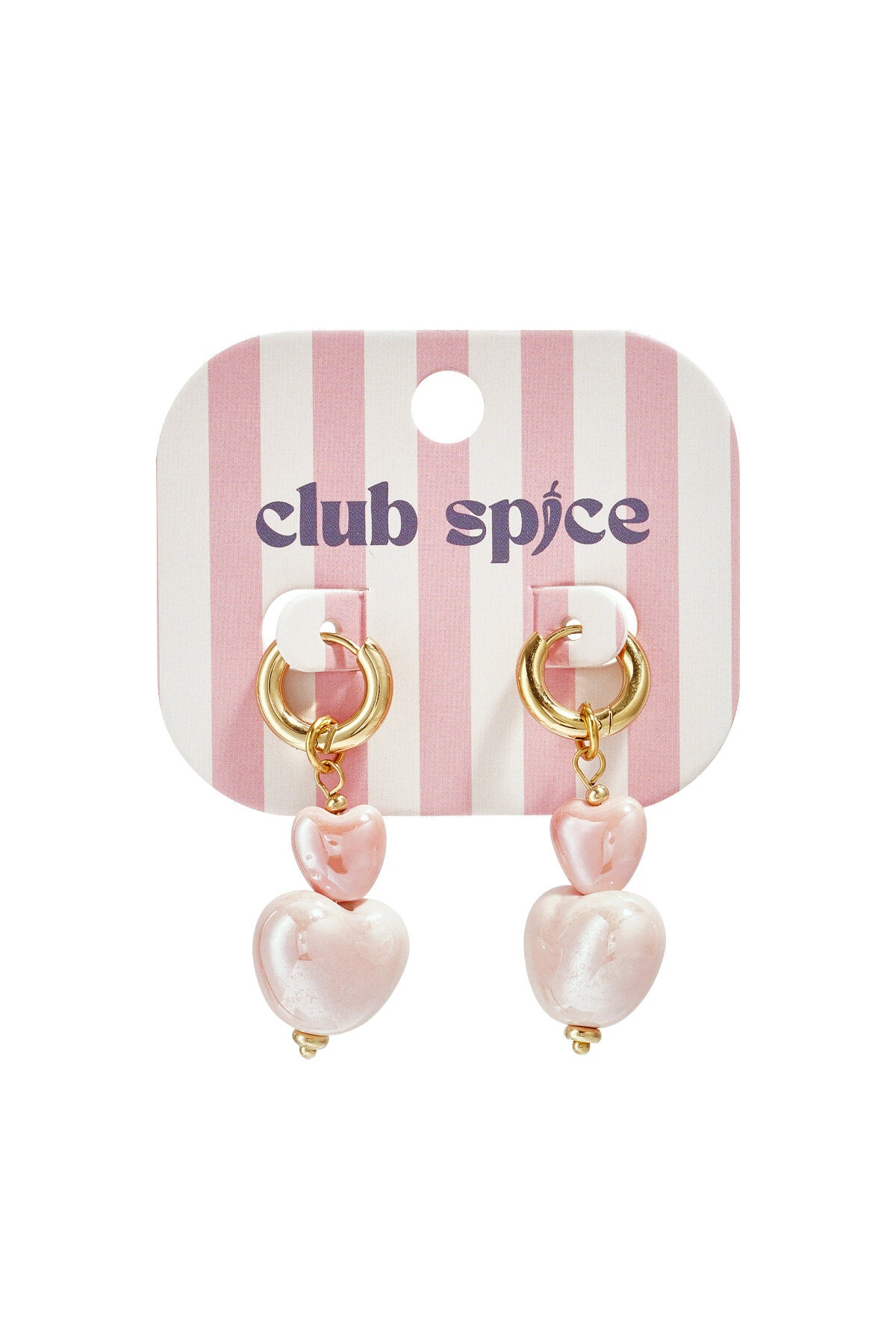 Sweet Pink Heart Beads Earrings for Romantic Spring/Summer
