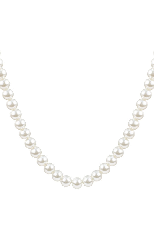 Elegant White Imitation Pearl Necklace for Women
