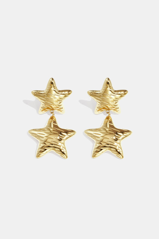 Elegant Star Drop Earrings for Women, Silver & Gold