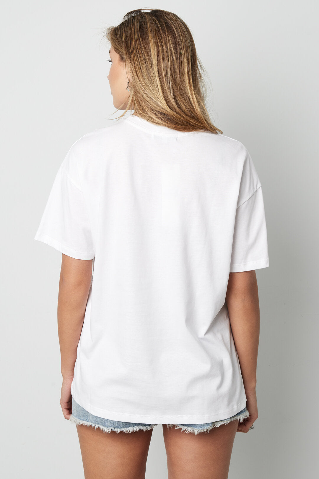 Stylish Letter Print Cotton T-Shirt for Spring/Summer