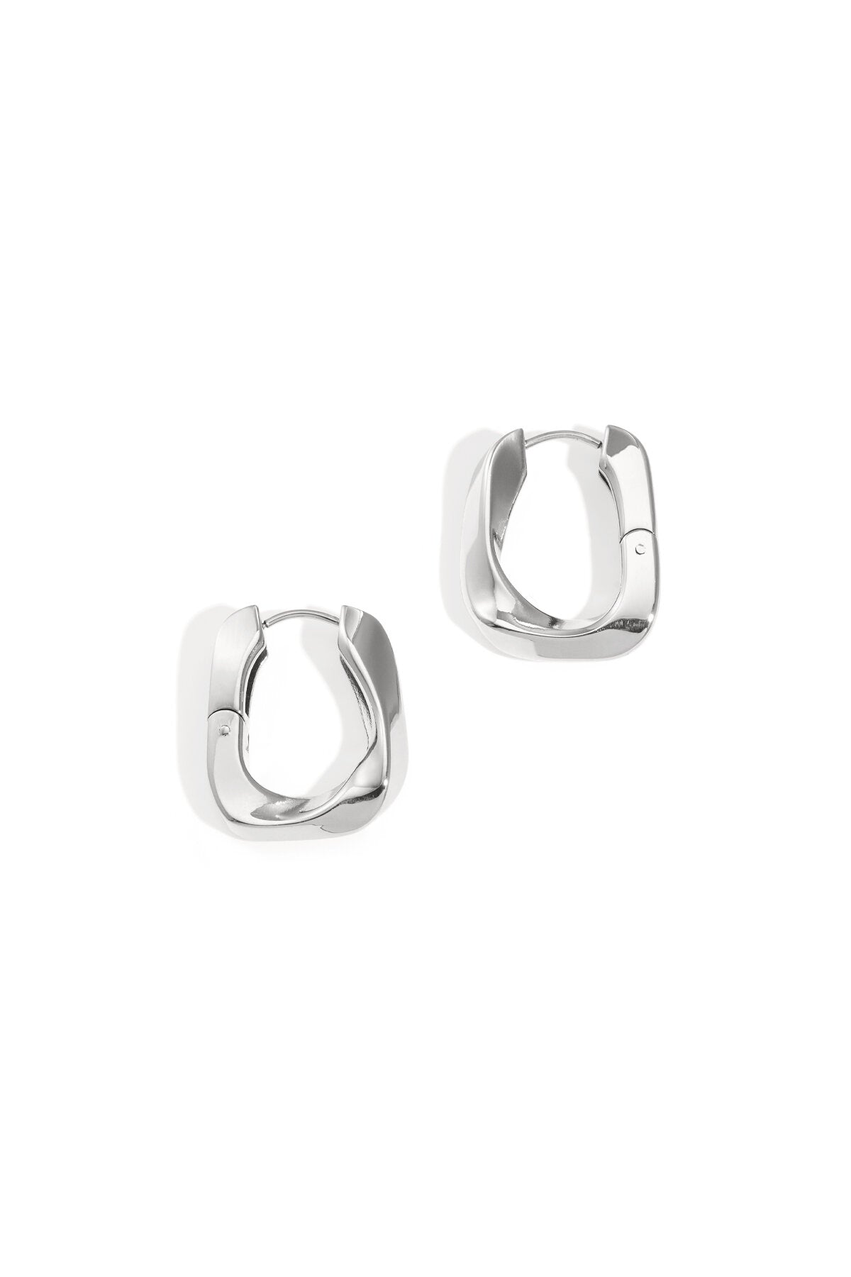 Stylish Stainless Steel Hoop Earrings - Simple & Casual