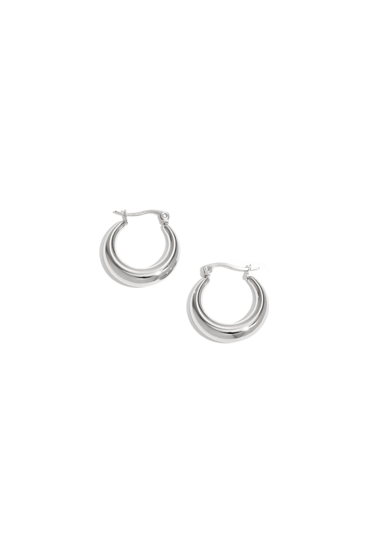 Stylish All-Fit Stainless Steel Hoop Earrings