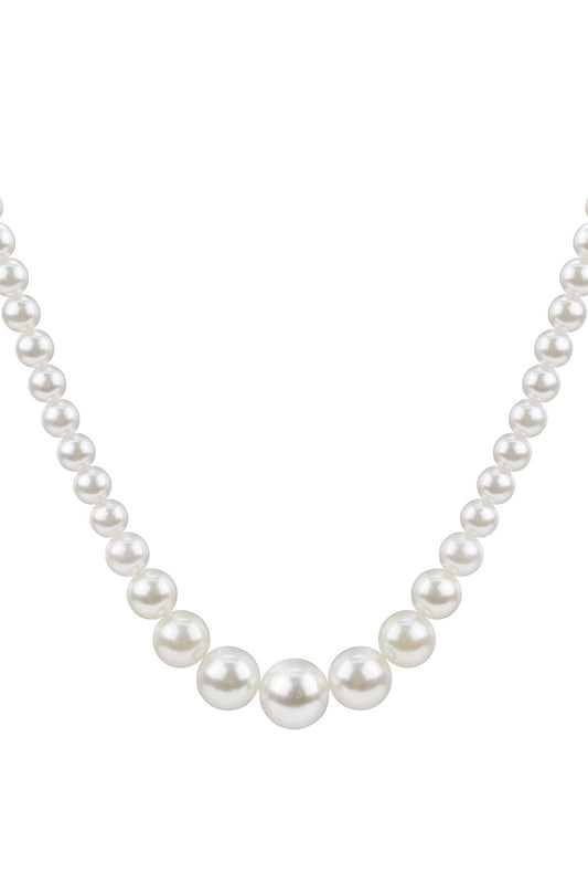 Elegant White Imitation Pearl Necklace for Spring/Summer