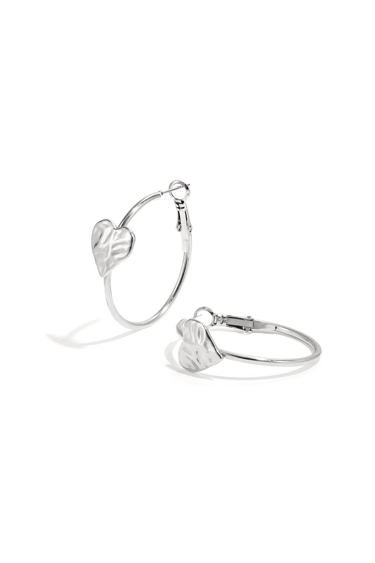 Stylish Heart Hoop Earrings for Daily Wear