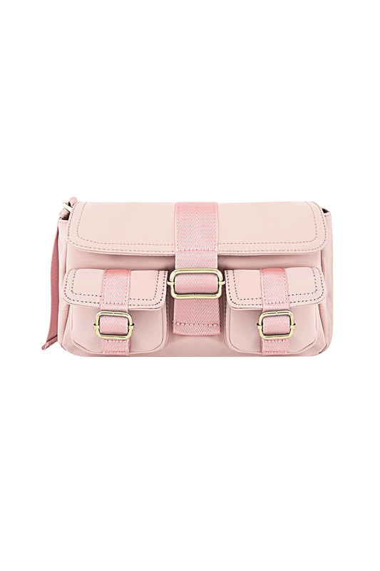 Stylish Polyester Shoulder Bag in Pink, Blue, Black, Beige & Cream