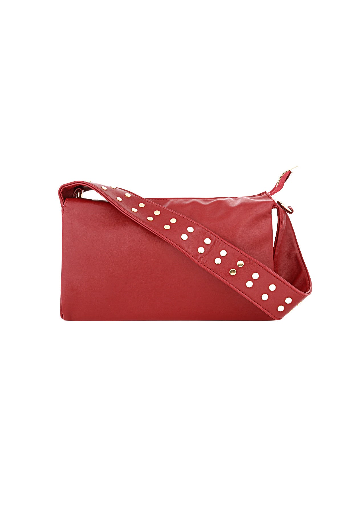 Stylish PU Leather Shoulder Bag in Red, Green, and Black