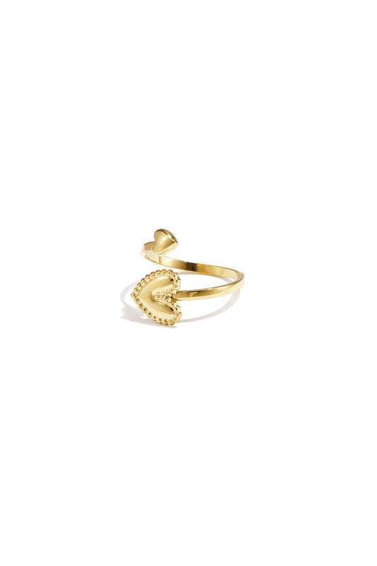 Elegant Heart Statement Ring, Adjustable All Fit