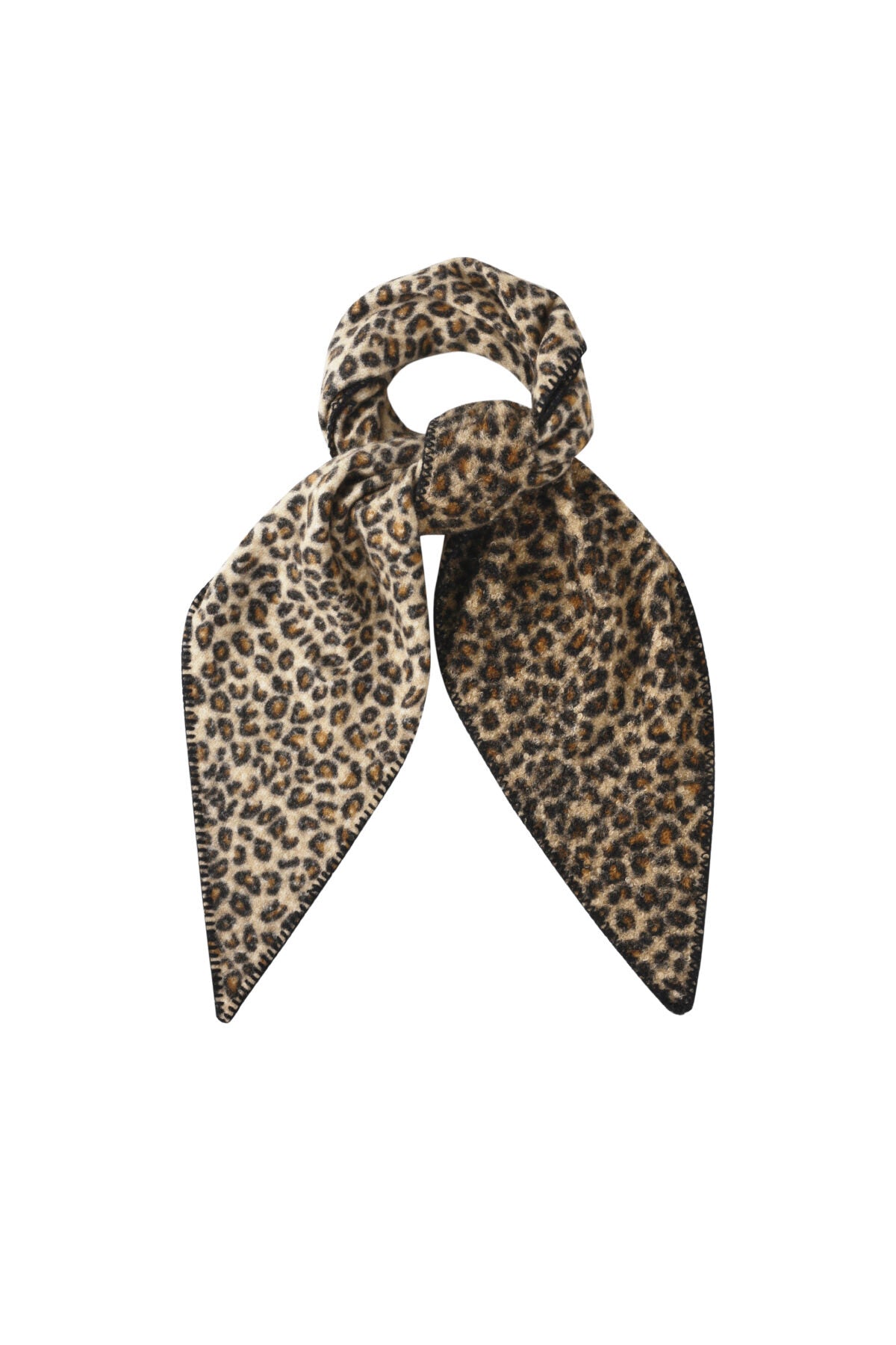 Stylish Khaki and Camel Leopard Print Winter Scarf for Women
