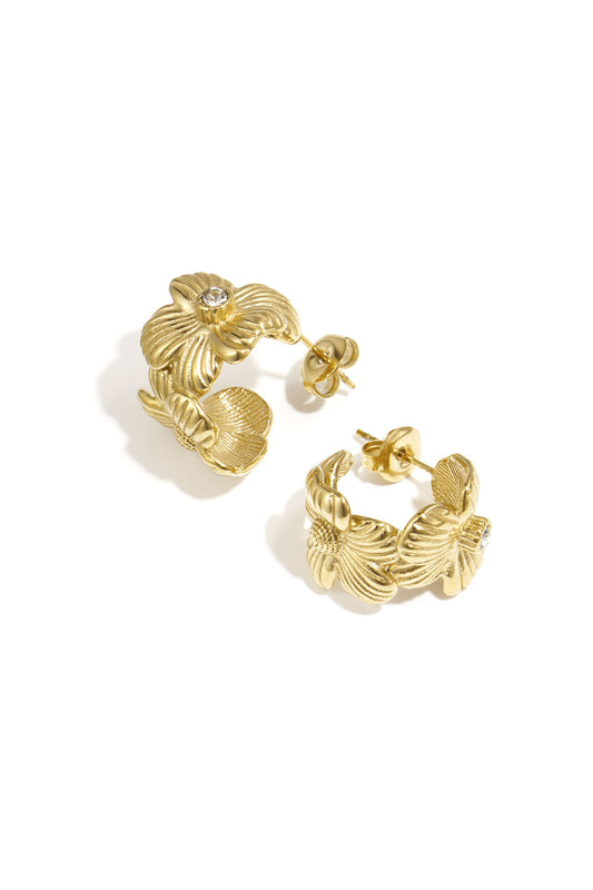 Stylish Flower Hoop Earrings for Everyday Sparkle