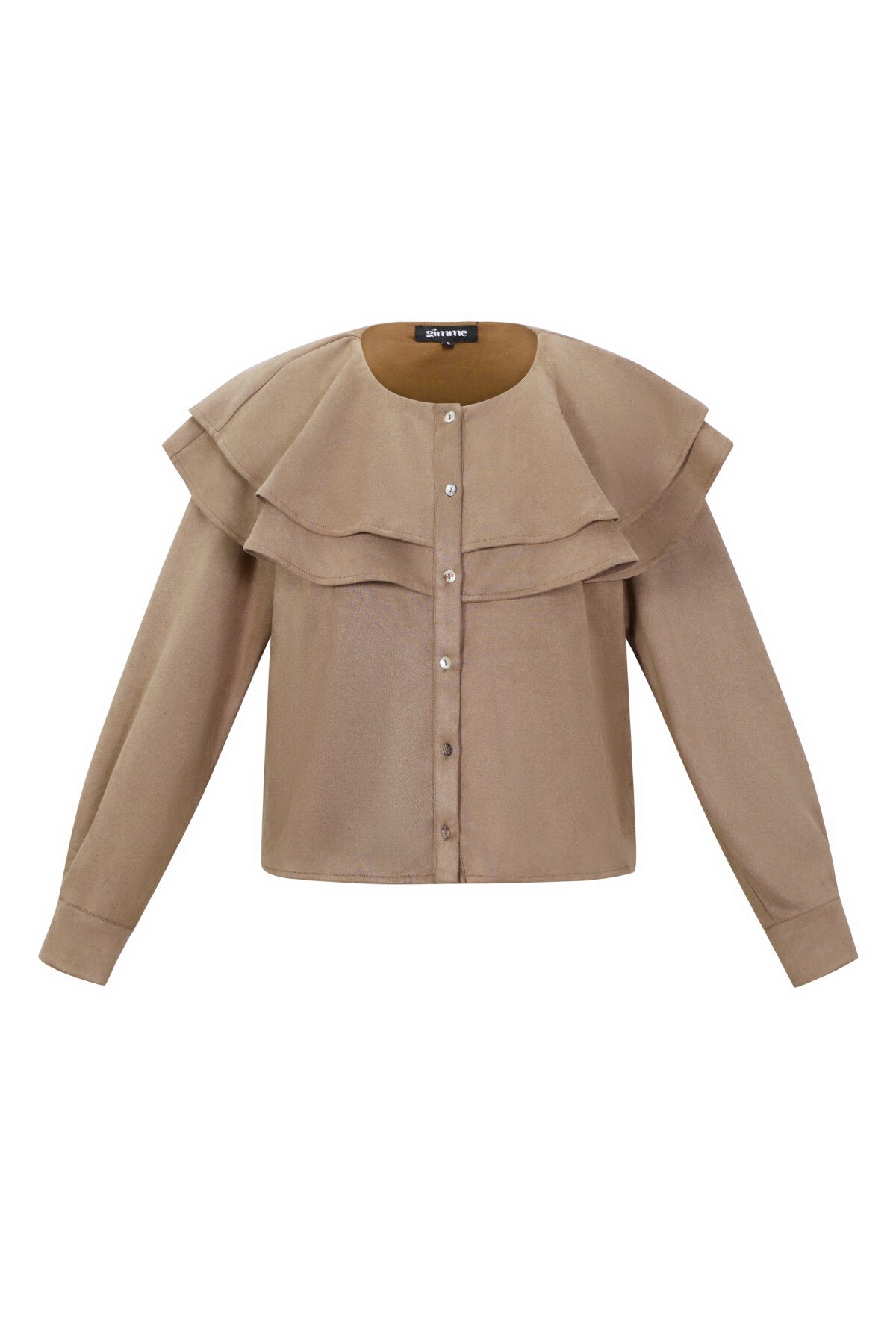 Elegant Ruffle Trim Blouse for Fall/Winter