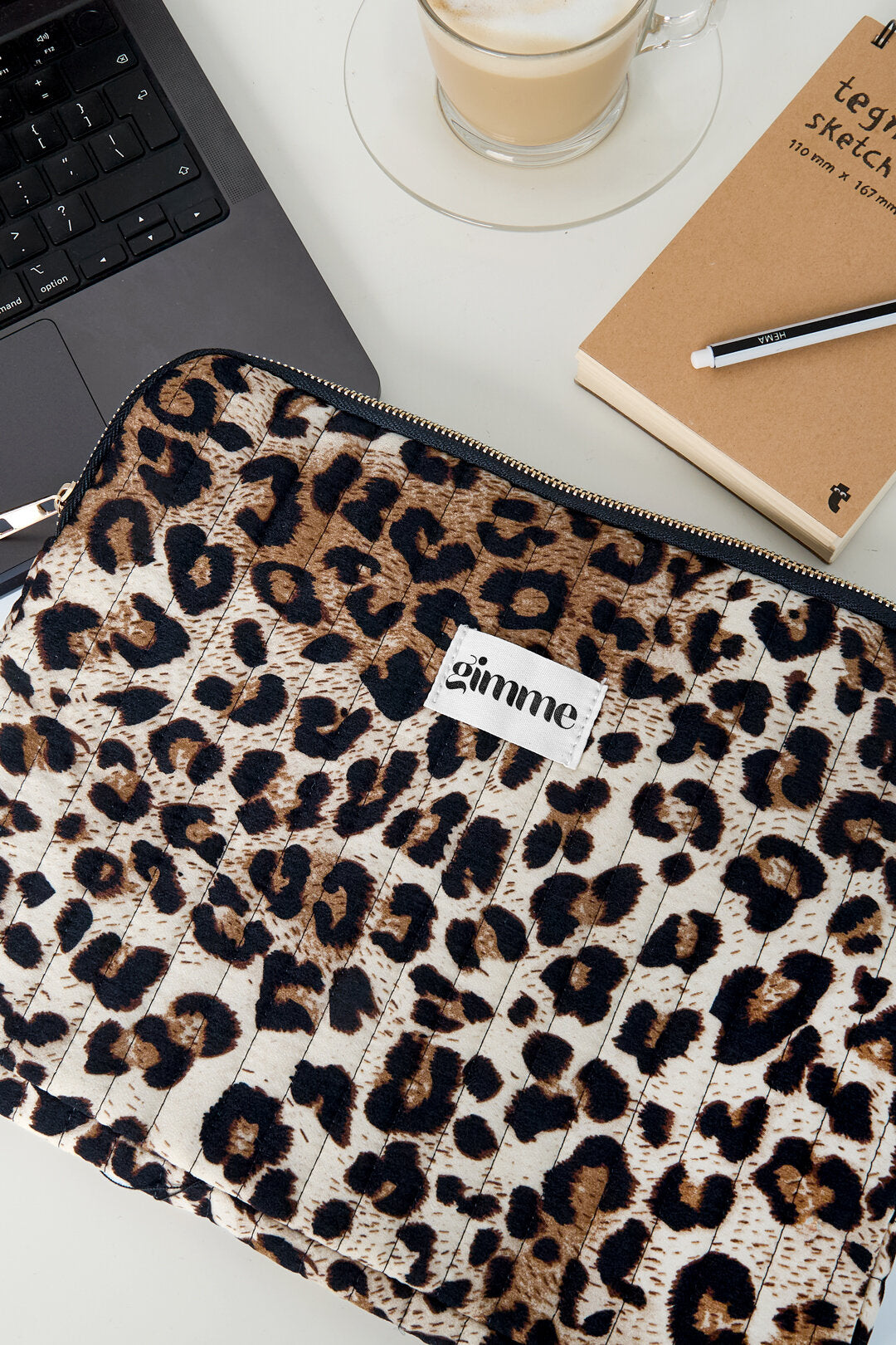 Stylish Brown Leopard Print Laptop Bag for Women