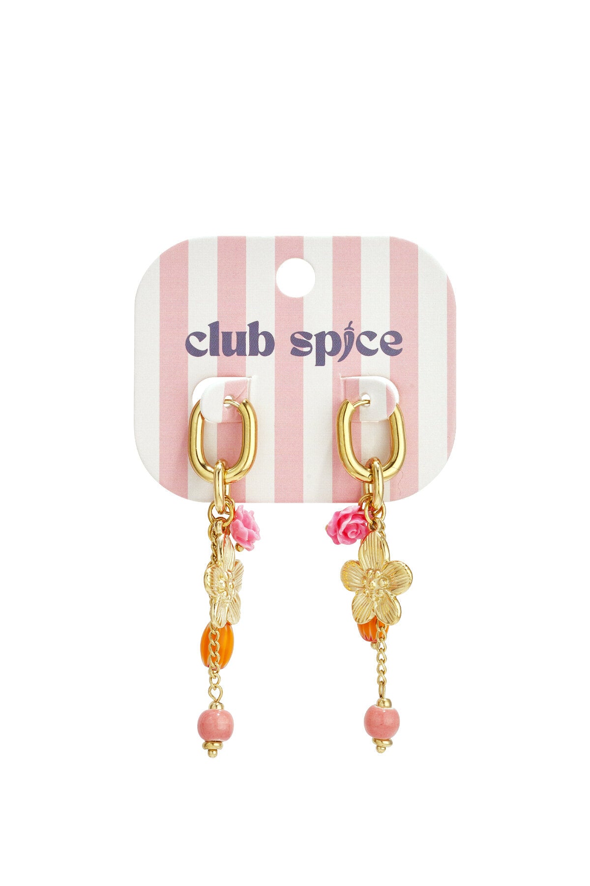 Elegant Brown & Gold Beaded Earrings for Women