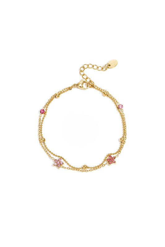 Elegant Gold-Toned Charm Bracelet for Women