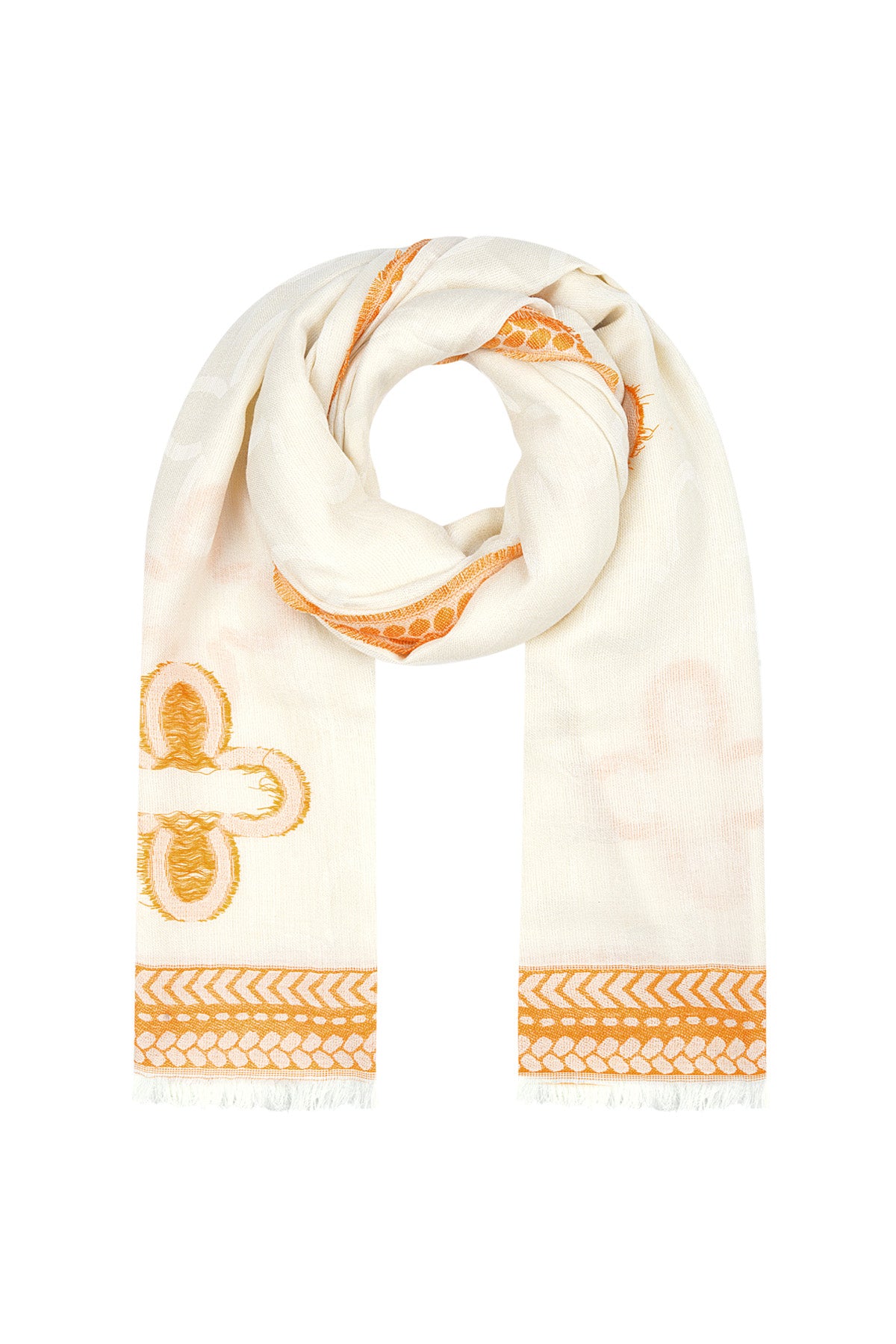 Elegant Summer Scarf in Pink and Orange