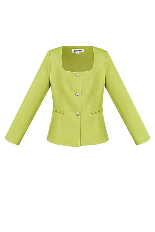 Elegant Ladies' Suit Set in Green, Black & Lilac