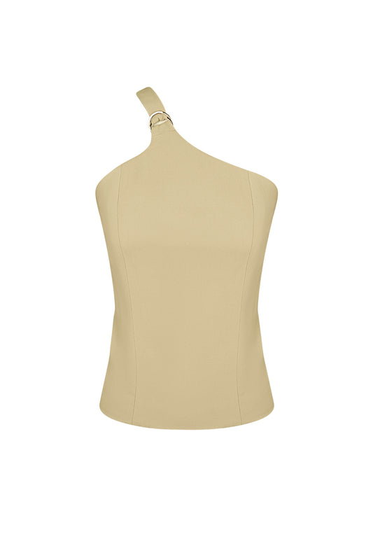 Stylish Sleeveless Top in Pink, Green & Beige - Comfort Meets Fashion