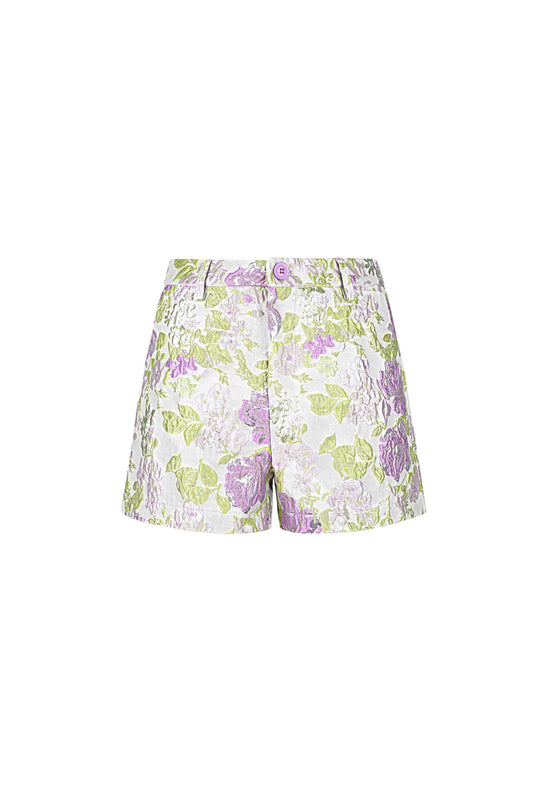 Elegant Floral Print Shorts for Spring/Summer