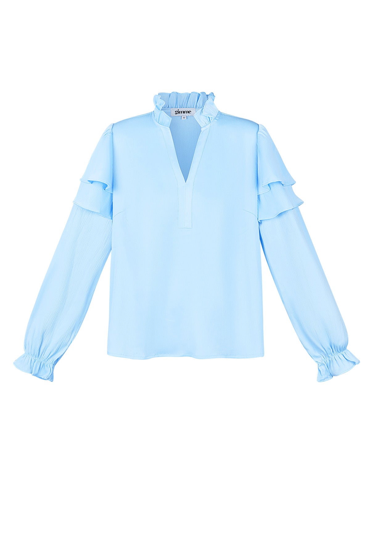 Stylish Polyester Long Sleeve Top in Blue, White & Black