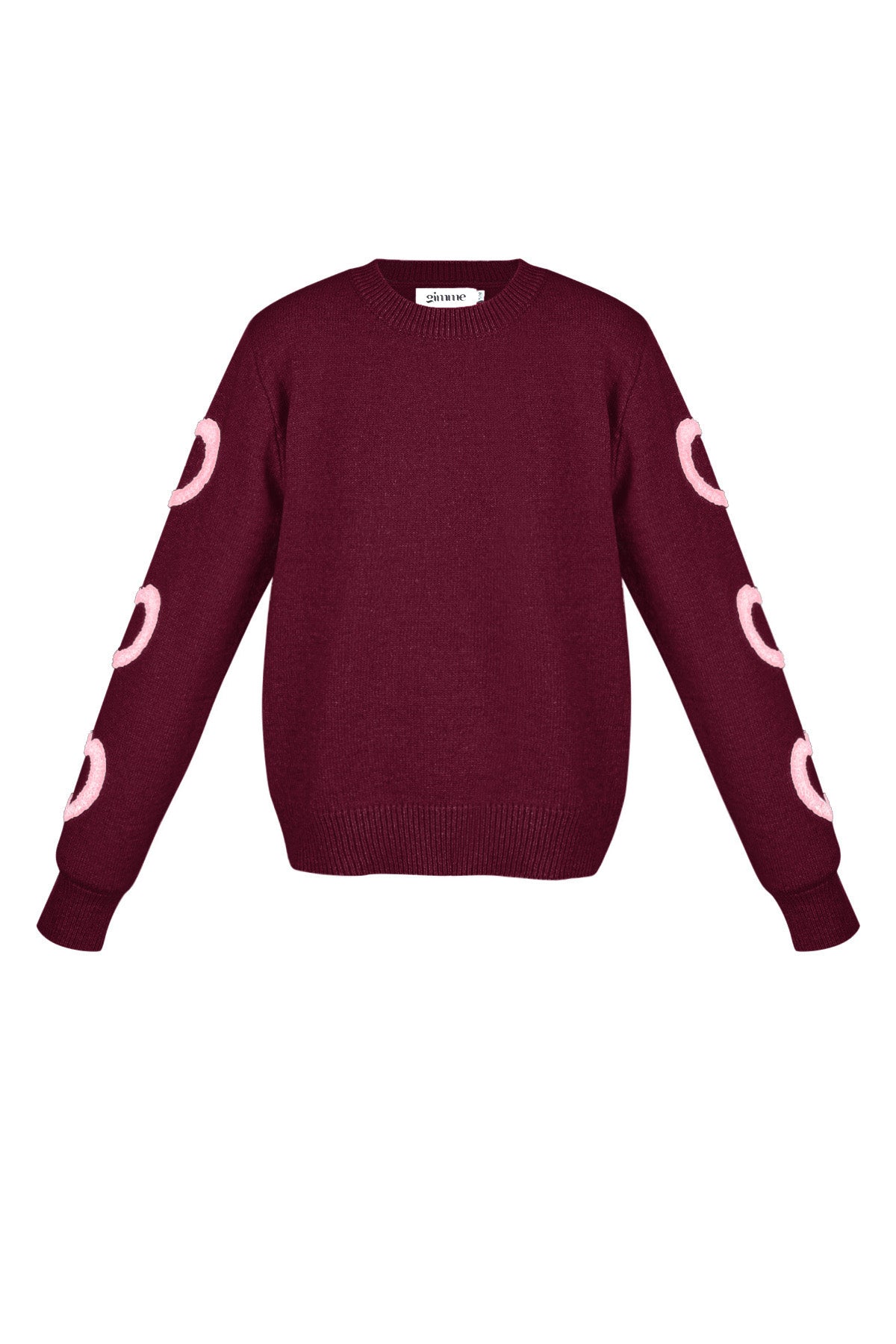 Cozy Knit Sweater for Fall Winter, Pink & Red Options