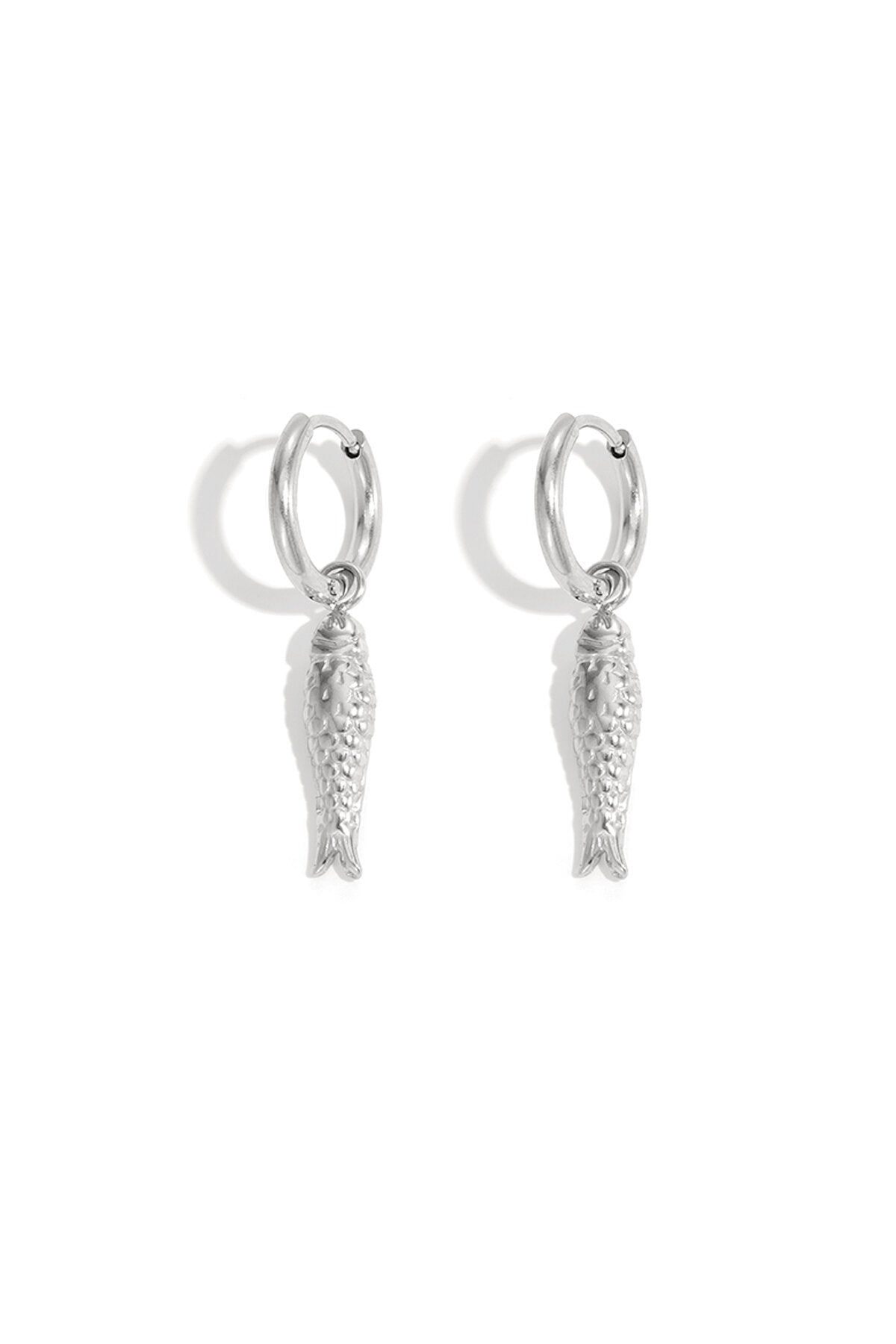 Elegant Stainless Steel Fish Dangle Earrings for Everyday Wear